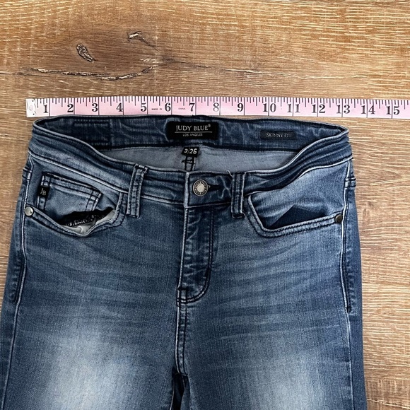 JUDY BLUE Skinny Fit Blue Jeans Size 3/26 - Picture 10 of 12